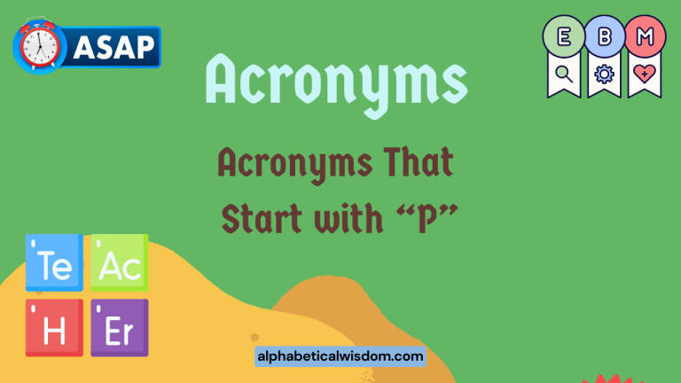 Acronyms That Start with P
