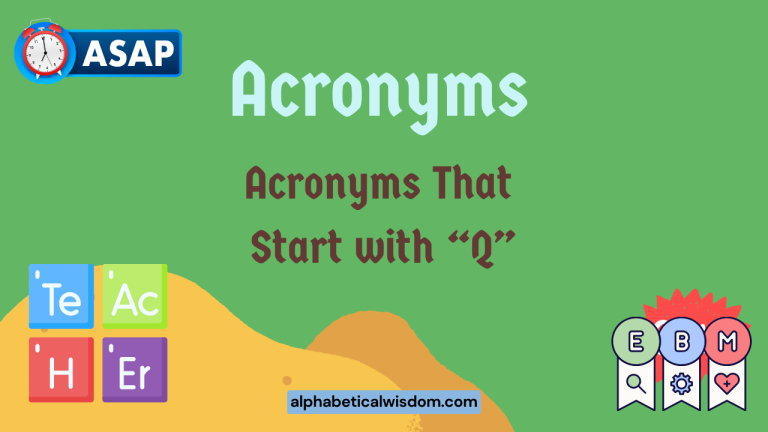 Acronyms That Start with Q