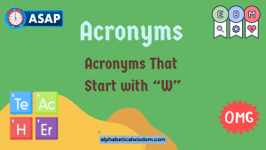 Acronyms That Start with W