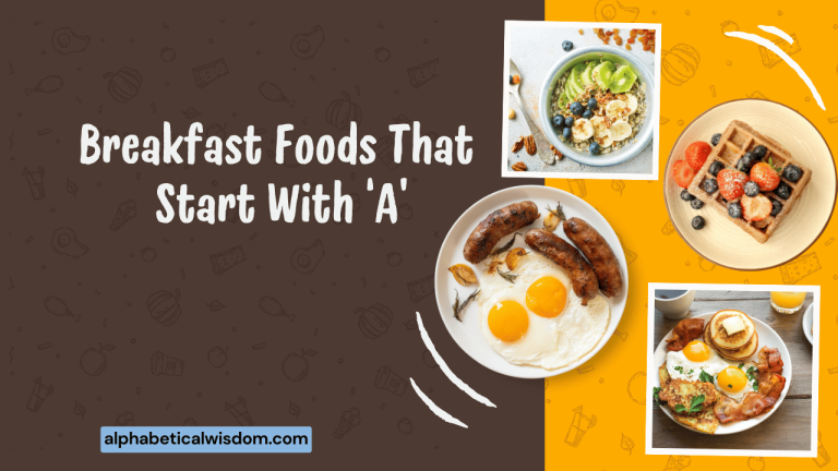 Breakfast Foods That Start with A