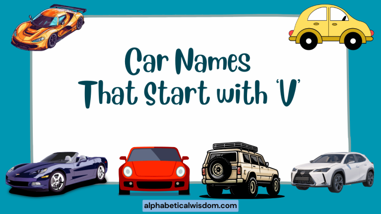 Car Names That Start with V