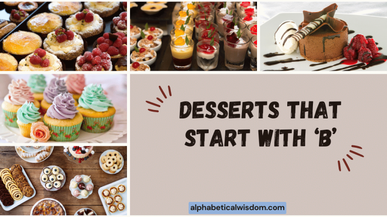 Desserts That Start with B
