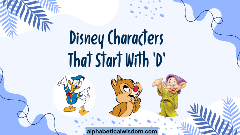 Disney Characters That Start With d