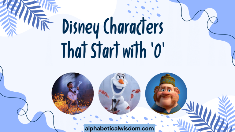 Disney Characters That Start with O