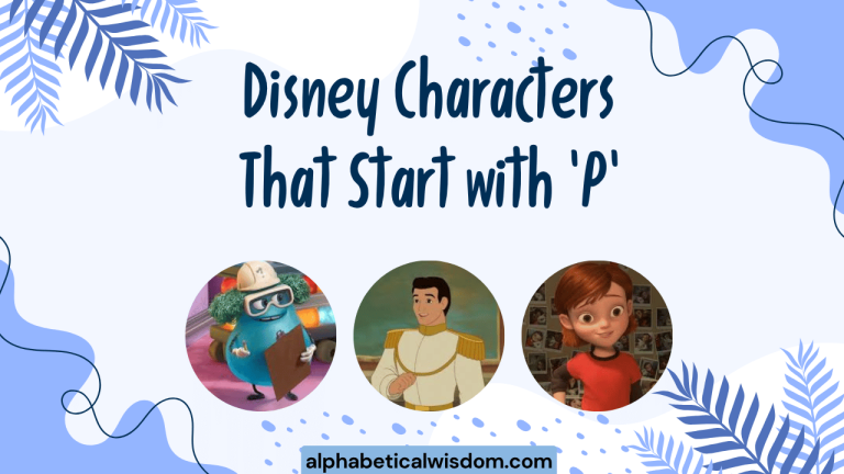 Disney Characters That Start with P