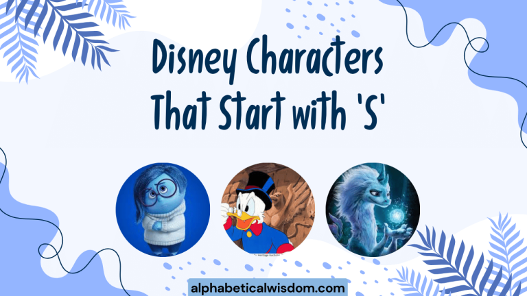 Disney Characters That Start with S