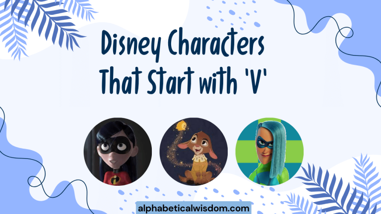 Disney Characters That Start with V