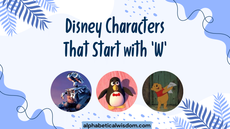 Disney Characters That Start with W