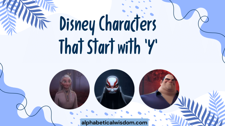 Disney Characters That Start with Y