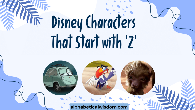 Disney Characters That Start with Z