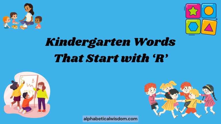 Kindergarten Words That Start with R