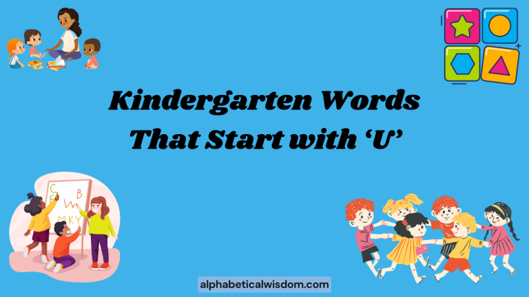 Kindergarten Words That Start with U
