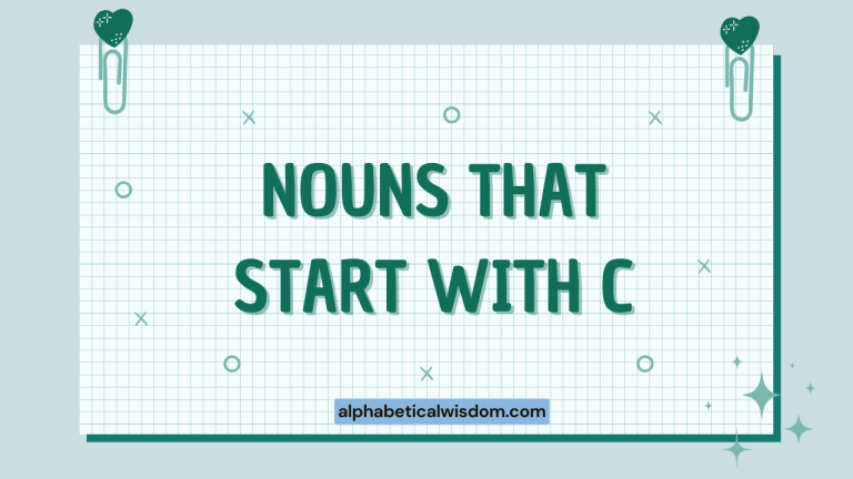 Nouns That Start with C