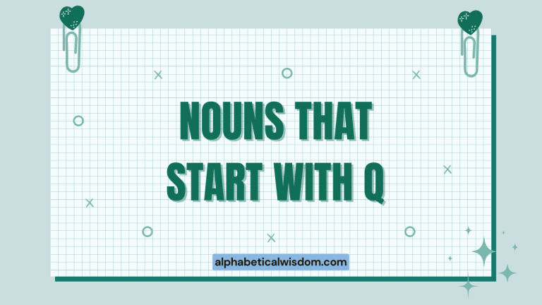 Nouns That Start with Q