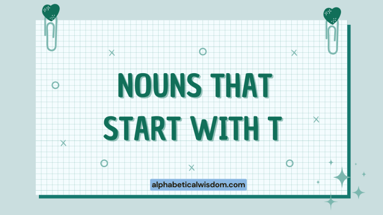 Nouns That Start with T
