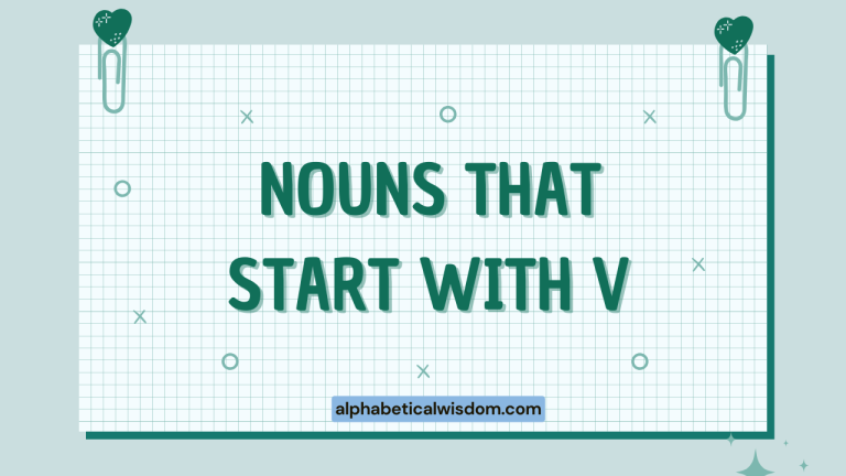 Nouns That Start with V