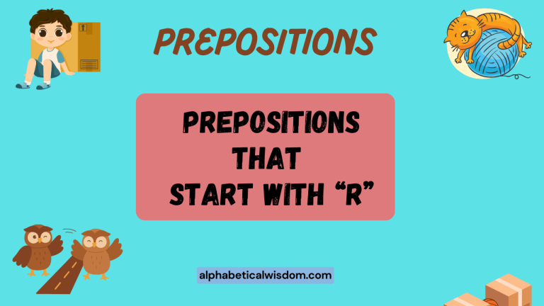 Prepositions That Start with R