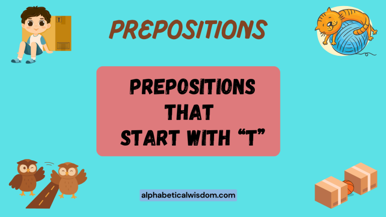 Prepositions That Start with T