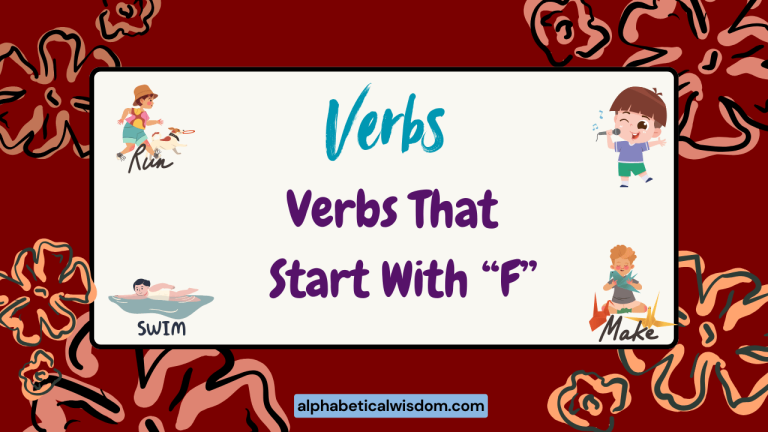 Verbs That Start with F