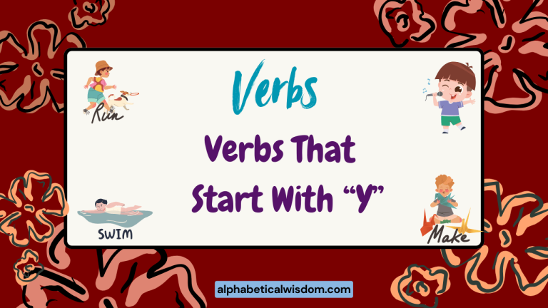 Verbs That Start with Y