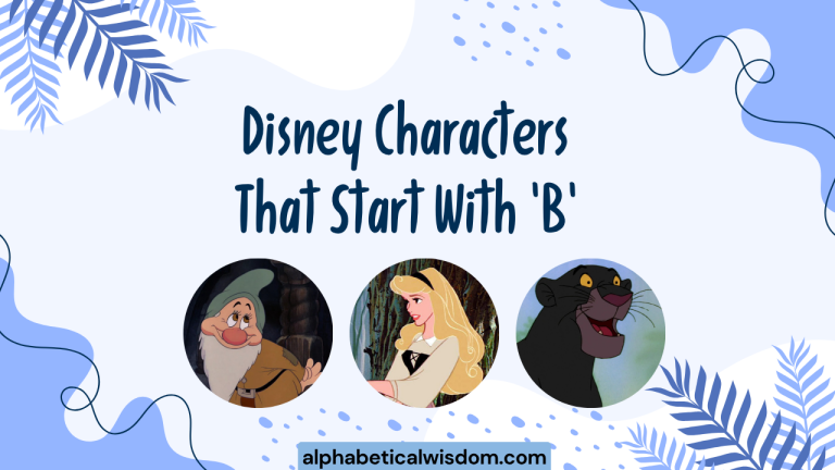 disney characters that start with B