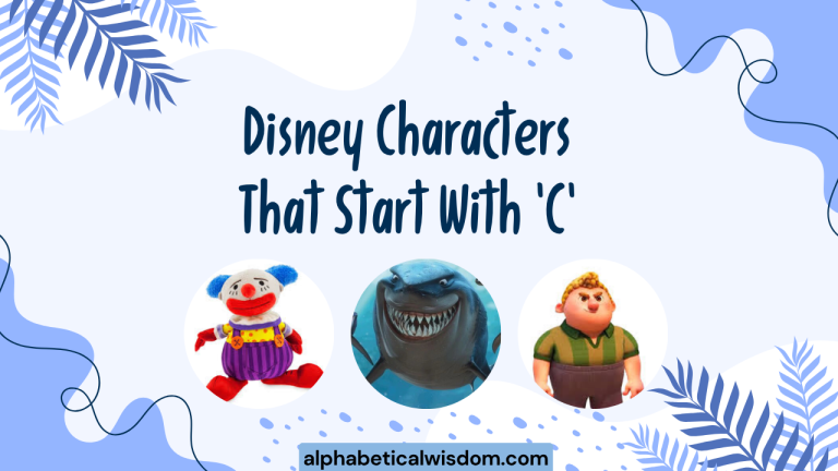 disney characters that start with C