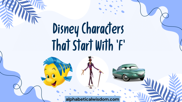 Disney Characters Starting with f