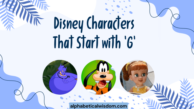 Disney Characters That Start with G
