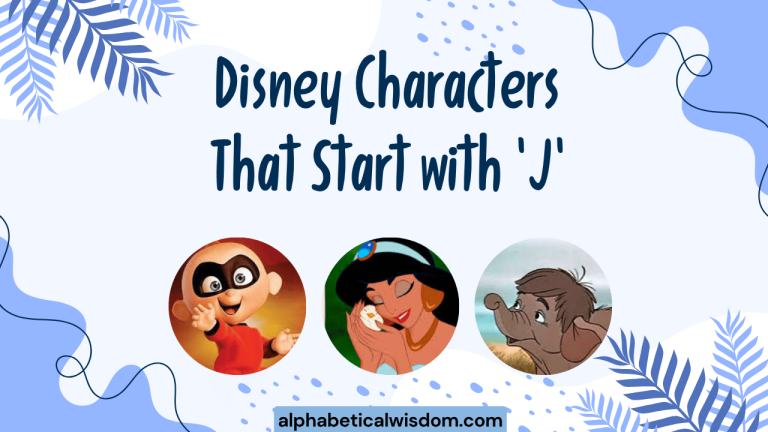 Disney Characters That Start with J